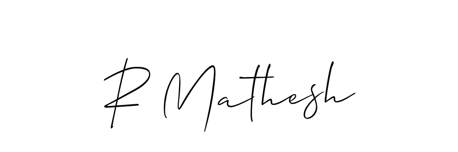 How to make R Mathesh name signature. Use Allison_Script style for creating short signs online. This is the latest handwritten sign. R Mathesh signature style 2 images and pictures png