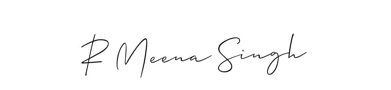 Allison_Script is a professional signature style that is perfect for those who want to add a touch of class to their signature. It is also a great choice for those who want to make their signature more unique. Get R Meena Singh name to fancy signature for free. R Meena Singh signature style 2 images and pictures png