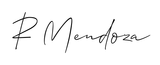 Elevate your brand with a stunning R Mendoza eSignature. The Allison_Script style provides a balanced, flowing aesthetic for everyday signing. R Mendoza signature style 2 images and pictures png