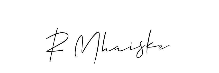 if you are searching for the best signature style for your name R Mhaiske. so please give up your signature search. here we have designed multiple signature styles  using Allison_Script. R Mhaiske signature style 2 images and pictures png