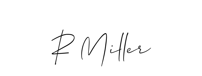 Also You can easily find your signature by using the search form. We will create R Miller name handwritten signature images for you free of cost using Allison_Script sign style. R Miller signature style 2 images and pictures png