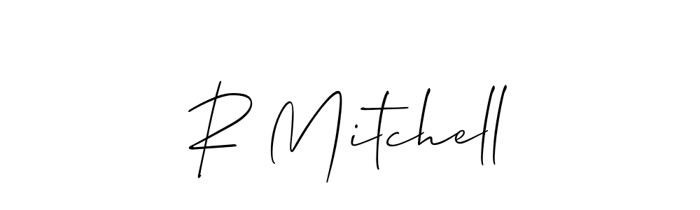 Use a signature maker to create a handwritten signature online. With this signature software, you can design (Allison_Script) your own signature for name R Mitchell. R Mitchell signature style 2 images and pictures png