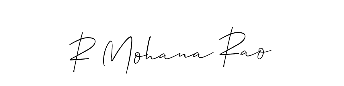 Allison_Script is a professional signature style that is perfect for those who want to add a touch of class to their signature. It is also a great choice for those who want to make their signature more unique. Get R Mohana Rao name to fancy signature for free. R Mohana Rao signature style 2 images and pictures png
