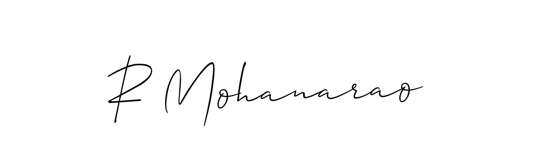 Also we have R Mohanarao name is the best signature style. Create professional handwritten signature collection using Allison_Script autograph style. R Mohanarao signature style 2 images and pictures png