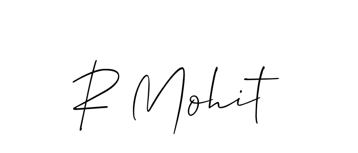 Create a beautiful signature design for name R Mohit. With this signature (Allison_Script) fonts, you can make a handwritten signature for free. R Mohit signature style 2 images and pictures png