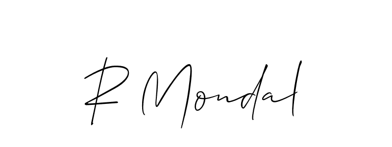 Create a beautiful signature design for name R Mondal. With this signature (Allison_Script) fonts, you can make a handwritten signature for free. R Mondal signature style 2 images and pictures png