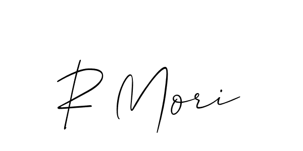 How to make R Mori name signature. Use Allison_Script style for creating short signs online. This is the latest handwritten sign. R Mori signature style 2 images and pictures png