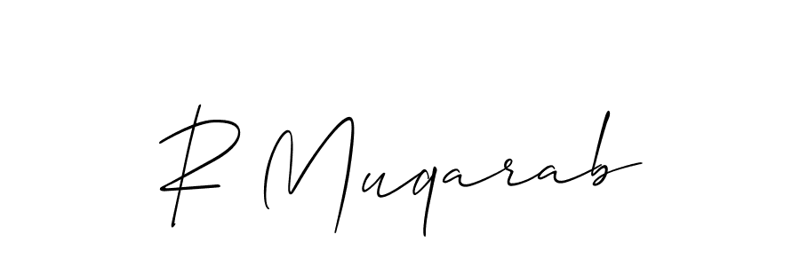 Best and Professional Signature Style for R Muqarab. Allison_Script Best Signature Style Collection. R Muqarab signature style 2 images and pictures png