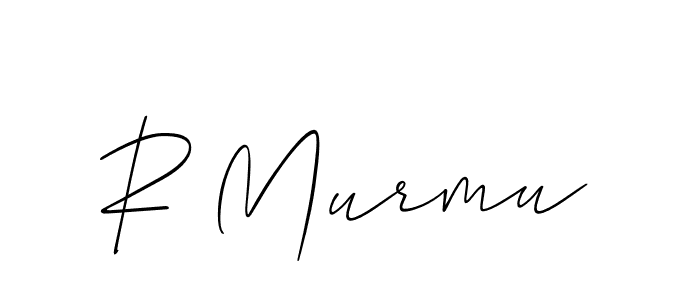 Allison_Script is a professional signature style that is perfect for those who want to add a touch of class to their signature. It is also a great choice for those who want to make their signature more unique. Get R Murmu name to fancy signature for free. R Murmu signature style 2 images and pictures png