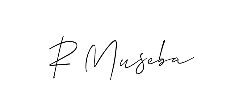 Create a beautiful signature design for name R Museba. With this signature (Allison_Script) fonts, you can make a handwritten signature for free. R Museba signature style 2 images and pictures png