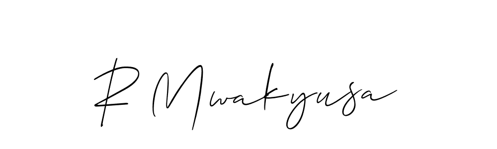 R Mwakyusa stylish signature style. Best Handwritten Sign (Allison_Script) for my name. Handwritten Signature Collection Ideas for my name R Mwakyusa. R Mwakyusa signature style 2 images and pictures png