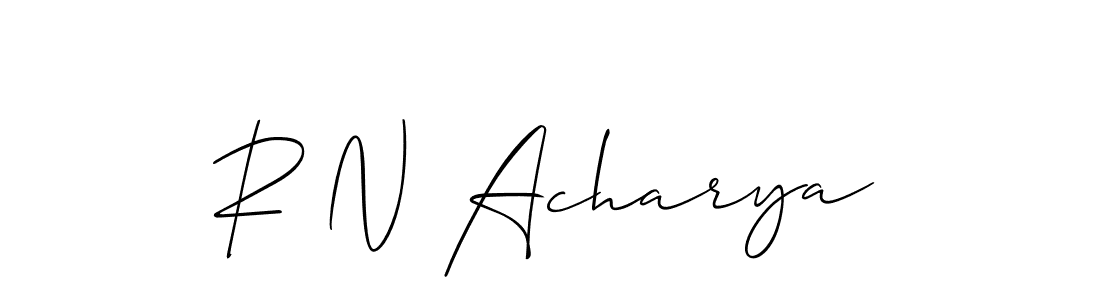 Use a signature maker to create a handwritten signature online. With this signature software, you can design (Allison_Script) your own signature for name R N Acharya. R N Acharya signature style 2 images and pictures png