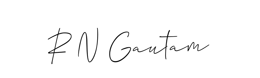 R N Gautam stylish signature style. Best Handwritten Sign (Allison_Script) for my name. Handwritten Signature Collection Ideas for my name R N Gautam. R N Gautam signature style 2 images and pictures png