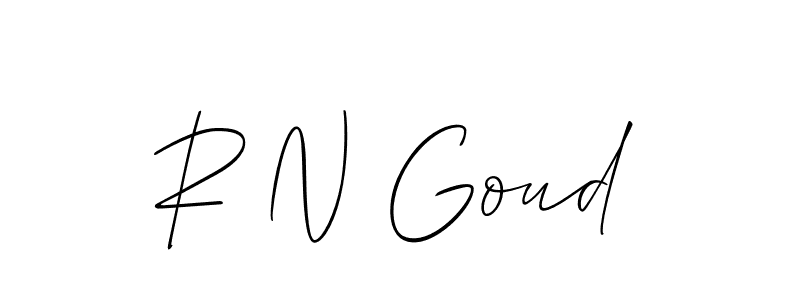 Create a beautiful signature design for name R N Goud. With this signature (Allison_Script) fonts, you can make a handwritten signature for free. R N Goud signature style 2 images and pictures png