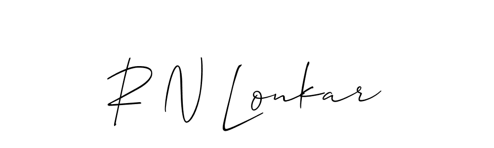 Use a signature maker to create a handwritten signature online. With this signature software, you can design (Allison_Script) your own signature for name R N Lonkar. R N Lonkar signature style 2 images and pictures png