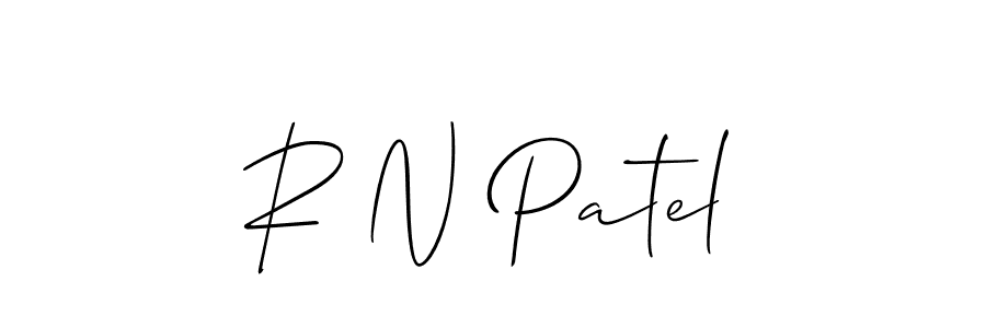 Use a signature maker to create a handwritten signature online. With this signature software, you can design (Allison_Script) your own signature for name R N Patel. R N Patel signature style 2 images and pictures png