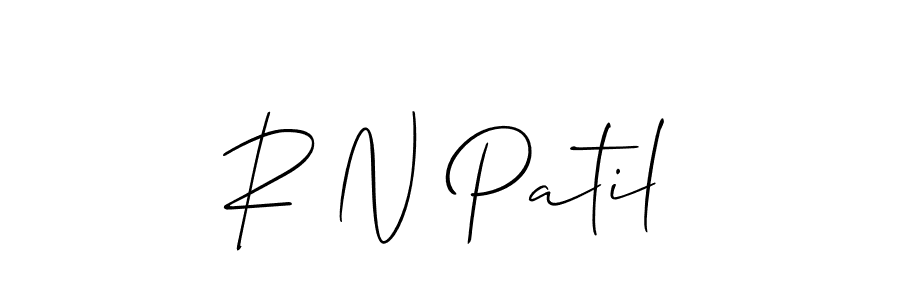 R N Patil stylish signature style. Best Handwritten Sign (Allison_Script) for my name. Handwritten Signature Collection Ideas for my name R N Patil. R N Patil signature style 2 images and pictures png