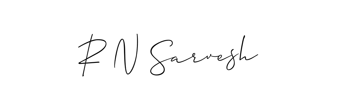 Create a beautiful signature design for name R N Sarvesh. With this signature (Allison_Script) fonts, you can make a handwritten signature for free. R N Sarvesh signature style 2 images and pictures png