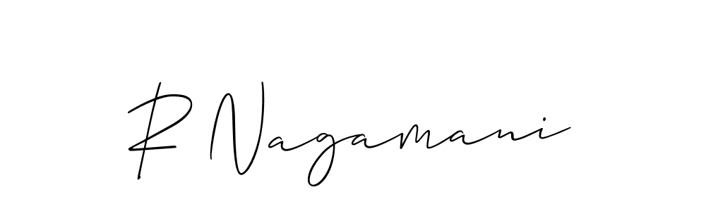 Allison_Script is a professional signature style that is perfect for those who want to add a touch of class to their signature. It is also a great choice for those who want to make their signature more unique. Get R Nagamani name to fancy signature for free. R Nagamani signature style 2 images and pictures png