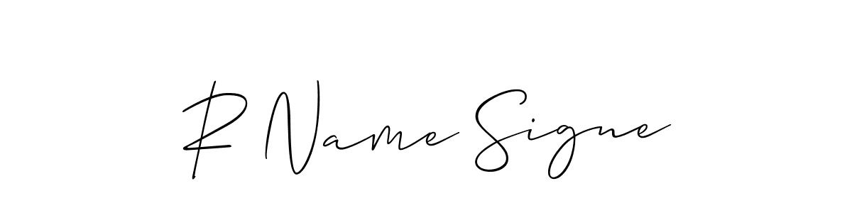 Design your own signature with our free online signature maker. With this signature software, you can create a handwritten (Allison_Script) signature for name R Name Signe. R Name Signe signature style 2 images and pictures png