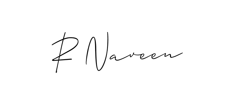 R Naveen stylish signature style. Best Handwritten Sign (Allison_Script) for my name. Handwritten Signature Collection Ideas for my name R Naveen. R Naveen signature style 2 images and pictures png