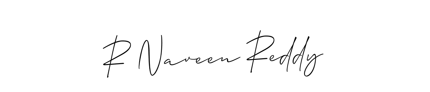 Create a beautiful signature design for name R Naveen Reddy. With this signature (Allison_Script) fonts, you can make a handwritten signature for free. R Naveen Reddy signature style 2 images and pictures png