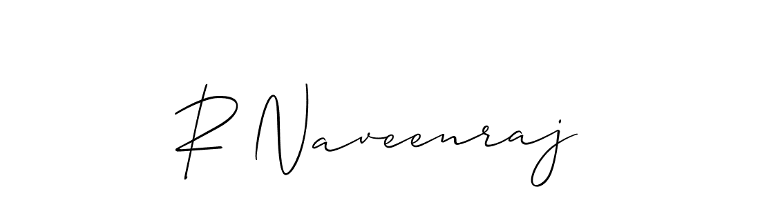 It looks lik you need a new signature style for name R Naveenraj. Design unique handwritten (Allison_Script) signature with our free signature maker in just a few clicks. R Naveenraj signature style 2 images and pictures png