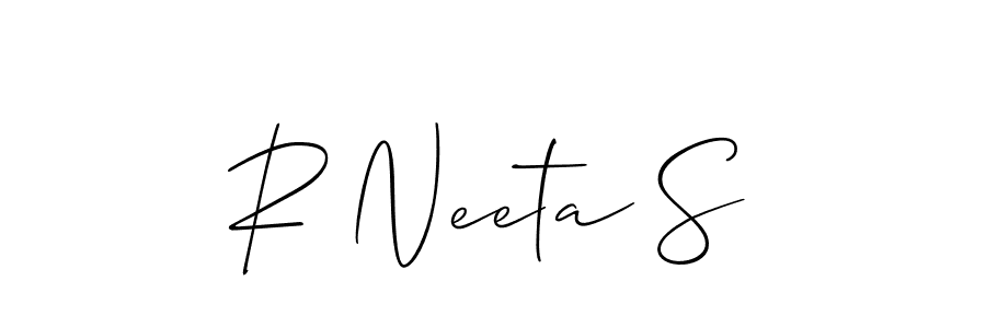 How to Draw R Neeta S signature style? Allison_Script is a latest design signature styles for name R Neeta S. R Neeta S signature style 2 images and pictures png