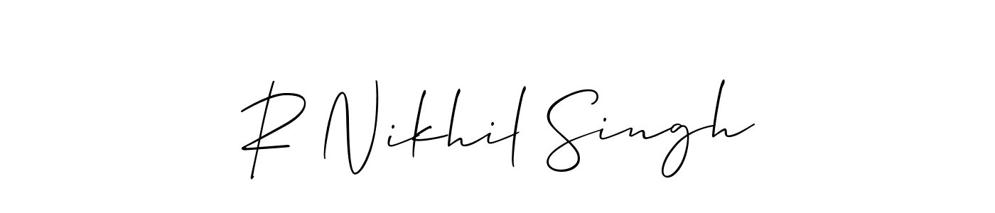 Make a beautiful signature design for name R Nikhil Singh. Use this online signature maker to create a handwritten signature for free. R Nikhil Singh signature style 2 images and pictures png