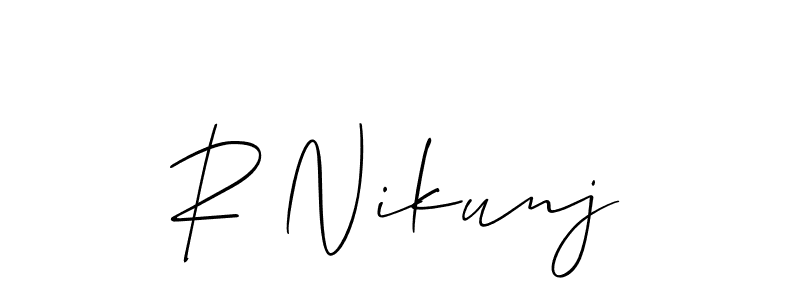 Best and Professional Signature Style for R Nikunj. Allison_Script Best Signature Style Collection. R Nikunj signature style 2 images and pictures png