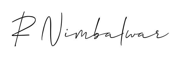 Discover how R Nimbalwar looks in an executive cursive font (Allison_Script). Perfect for legal documents, invoices, and certificates. R Nimbalwar signature style 2 images and pictures png