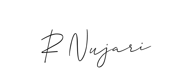 Make a beautiful signature design for name R Nujari. Use this online signature maker to create a handwritten signature for free. R Nujari signature style 2 images and pictures png