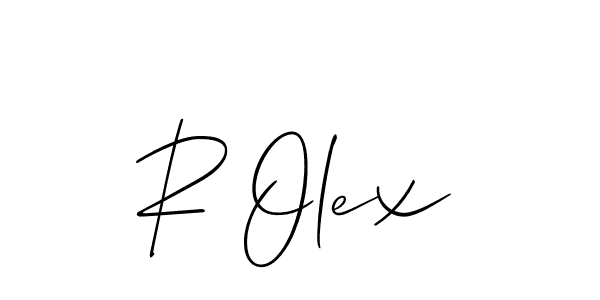 How to make R Olex signature? Allison_Script is a professional autograph style. Create handwritten signature for R Olex name. R Olex signature style 2 images and pictures png