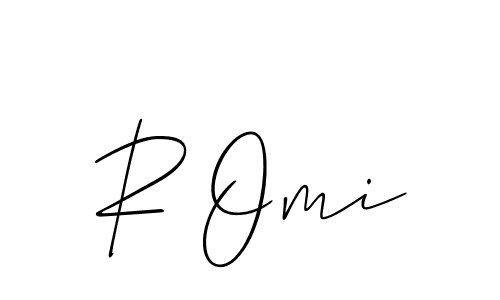 Create a beautiful signature design for name R Omi. With this signature (Allison_Script) fonts, you can make a handwritten signature for free. R Omi signature style 2 images and pictures png