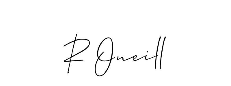 How to make R Oneill signature? Allison_Script is a professional autograph style. Create handwritten signature for R Oneill name. R Oneill signature style 2 images and pictures png