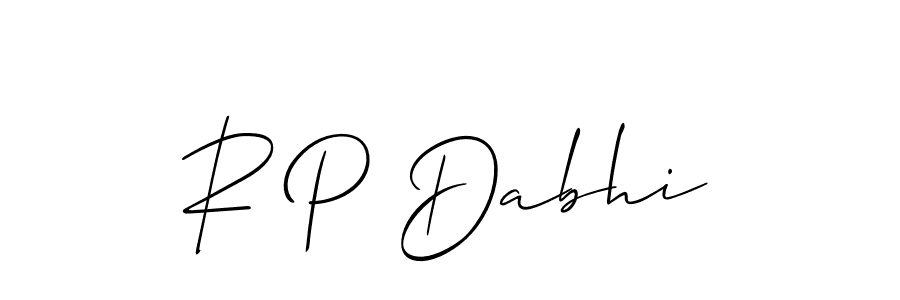 You should practise on your own different ways (Allison_Script) to write your name (R P Dabhi) in signature. don't let someone else do it for you. R P Dabhi signature style 2 images and pictures png