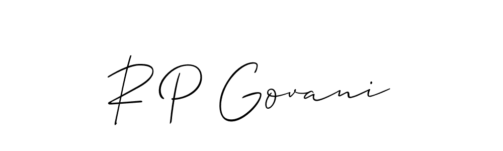 Also we have R P Govani name is the best signature style. Create professional handwritten signature collection using Allison_Script autograph style. R P Govani signature style 2 images and pictures png