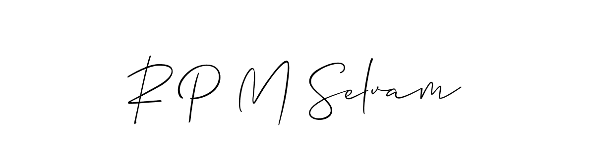 Also You can easily find your signature by using the search form. We will create R P M Selvam name handwritten signature images for you free of cost using Allison_Script sign style. R P M Selvam signature style 2 images and pictures png