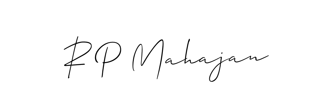 How to make R P Mahajan signature? Allison_Script is a professional autograph style. Create handwritten signature for R P Mahajan name. R P Mahajan signature style 2 images and pictures png