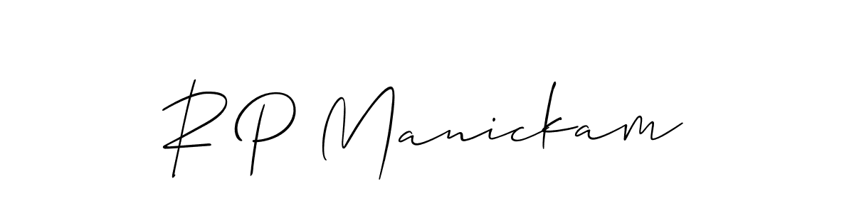 How to Draw R P Manickam signature style? Allison_Script is a latest design signature styles for name R P Manickam. R P Manickam signature style 2 images and pictures png