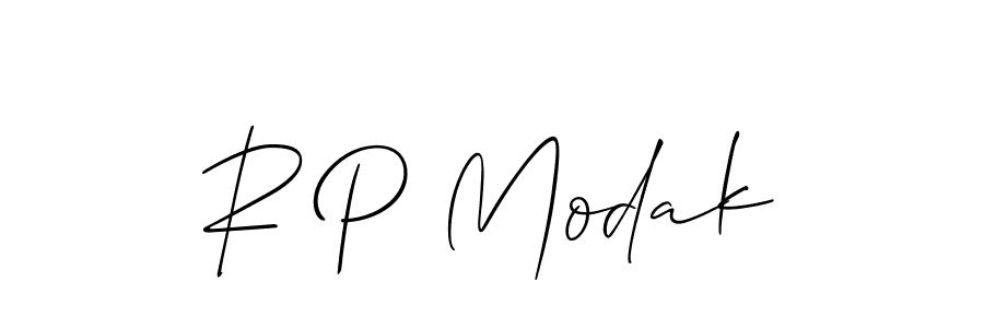 Create a beautiful signature design for name R P Modak. With this signature (Allison_Script) fonts, you can make a handwritten signature for free. R P Modak signature style 2 images and pictures png