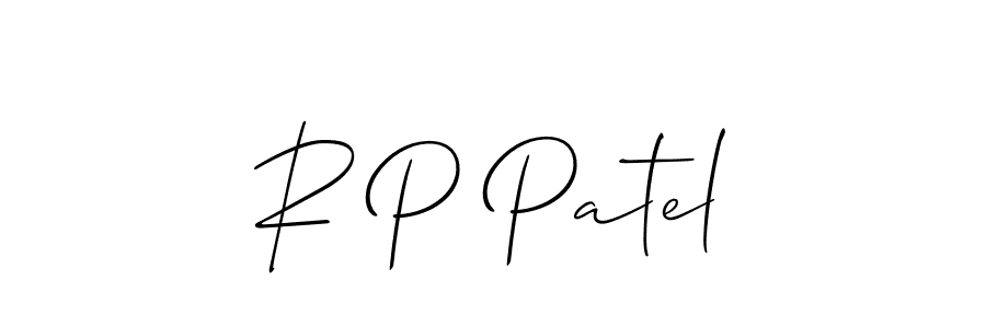 Also You can easily find your signature by using the search form. We will create R P Patel name handwritten signature images for you free of cost using Allison_Script sign style. R P Patel signature style 2 images and pictures png