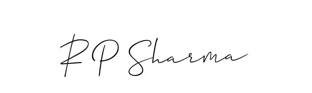 R P Sharma stylish signature style. Best Handwritten Sign (Allison_Script) for my name. Handwritten Signature Collection Ideas for my name R P Sharma. R P Sharma signature style 2 images and pictures png