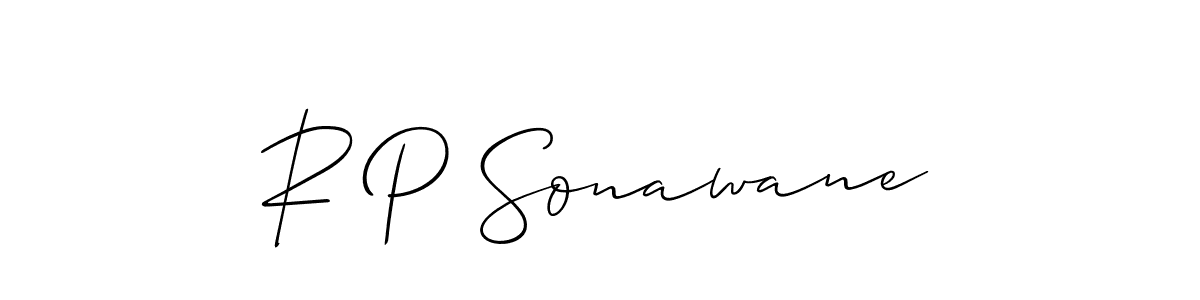 Also You can easily find your signature by using the search form. We will create R P Sonawane name handwritten signature images for you free of cost using Allison_Script sign style. R P Sonawane signature style 2 images and pictures png