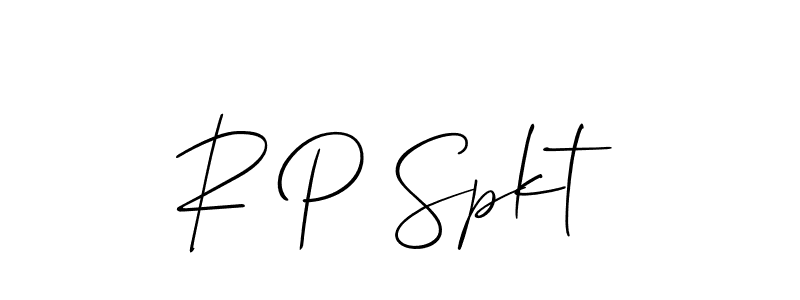 Create a beautiful signature design for name R P Spkt. With this signature (Allison_Script) fonts, you can make a handwritten signature for free. R P Spkt signature style 2 images and pictures png