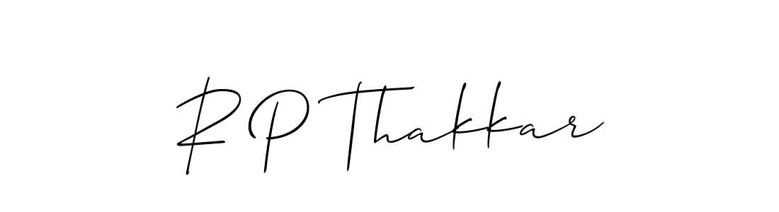 Create a beautiful signature design for name R P Thakkar. With this signature (Allison_Script) fonts, you can make a handwritten signature for free. R P Thakkar signature style 2 images and pictures png