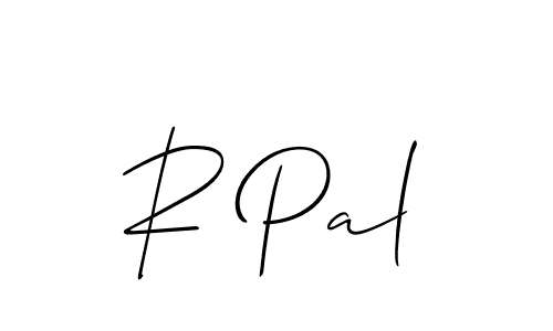 if you are searching for the best signature style for your name R Pal. so please give up your signature search. here we have designed multiple signature styles  using Allison_Script. R Pal signature style 2 images and pictures png