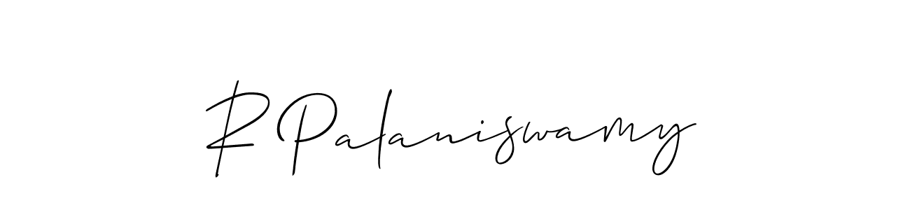 Similarly Allison_Script is the best handwritten signature design. Signature creator online .You can use it as an online autograph creator for name R Palaniswamy. R Palaniswamy signature style 2 images and pictures png