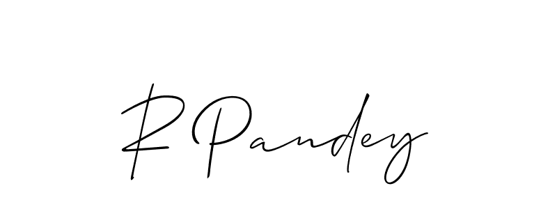 How to Draw R Pandey signature style? Allison_Script is a latest design signature styles for name R Pandey. R Pandey signature style 2 images and pictures png