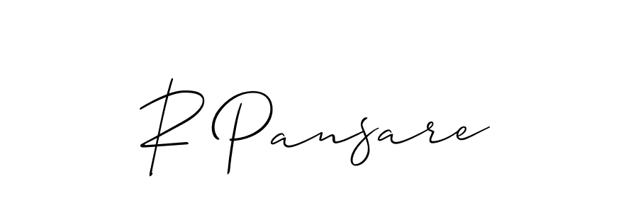 How to make R Pansare signature? Allison_Script is a professional autograph style. Create handwritten signature for R Pansare name. R Pansare signature style 2 images and pictures png